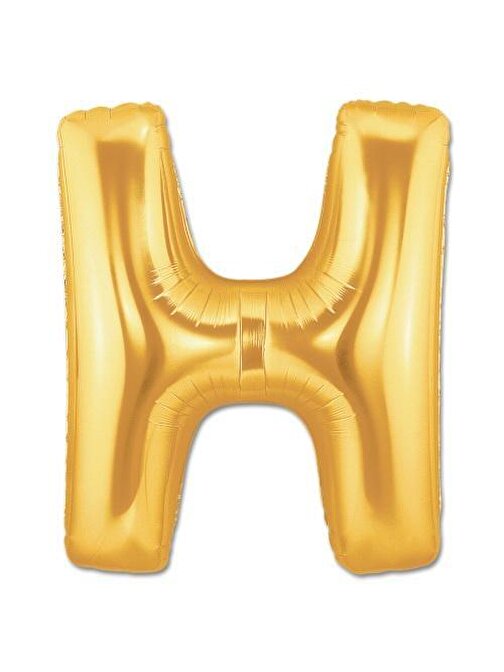H Harf Folyo Balon Altın Renk  40 inç (3877)