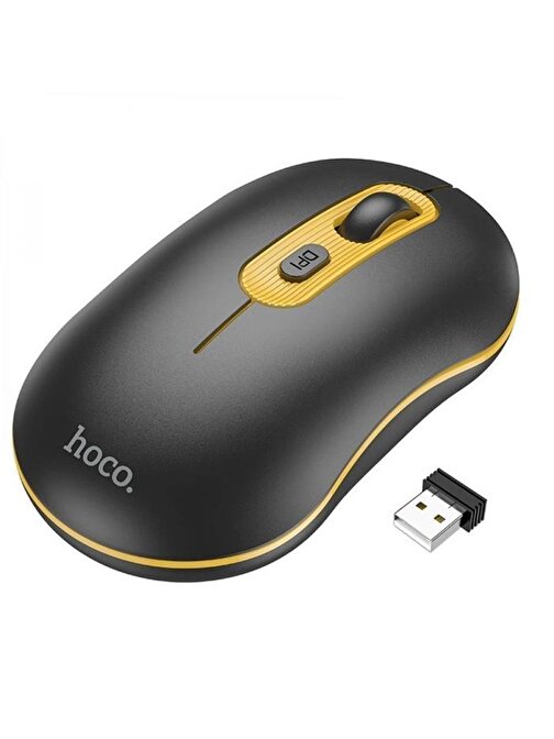 HOCO GM21 Platinium 1600dPi 2.4G Bluetooth Kablosuz Optik Mouse Siyah