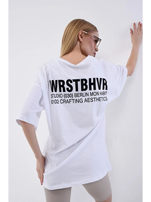 Kadın Wrstbhvr Studio Baskılı Oversize T-shirt