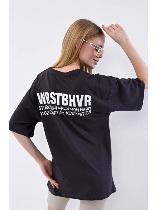 Kadın Wrstbhvr Studio Baskılı Oversize T-shirt