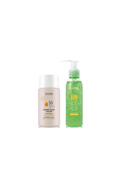 Laboratorios Super Fluid Color Spf50 Suya Dayanıklı Renkli Güneş Koruyucu 50ml&Aloe Gel 90ml