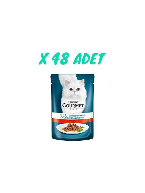 Gourmet Perle Izgara Sigir Etli Yas Kedi Maması 85 Gr X 48 Adet