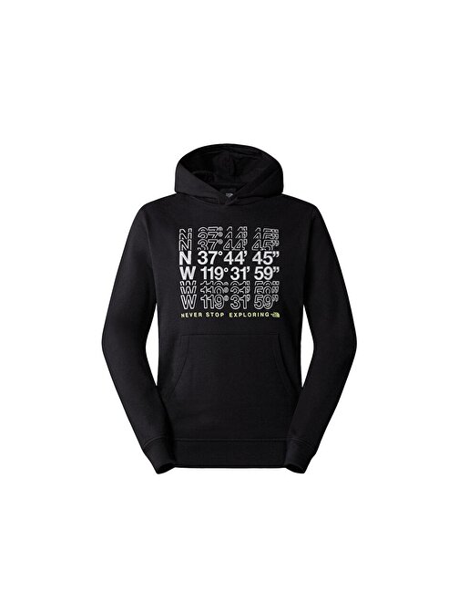 The North Face M SS24 Coordinates Hoodie Erkek Günlük Sweatshirt NF0A87EAJK31 Siyah