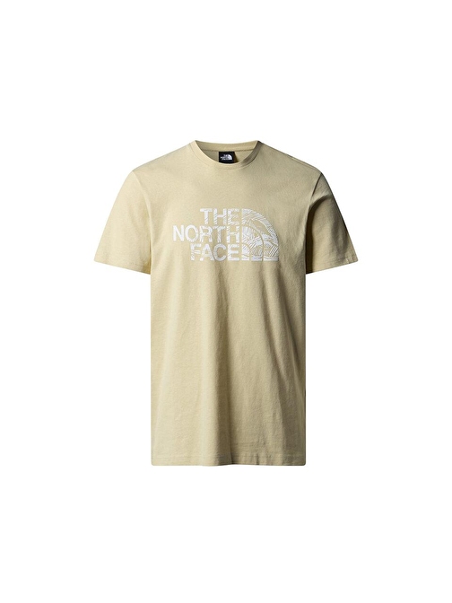 The North Face M S/S Wooscut Dome Tee Erkek Günlük Tişört NF0A87NX3X41 Krem