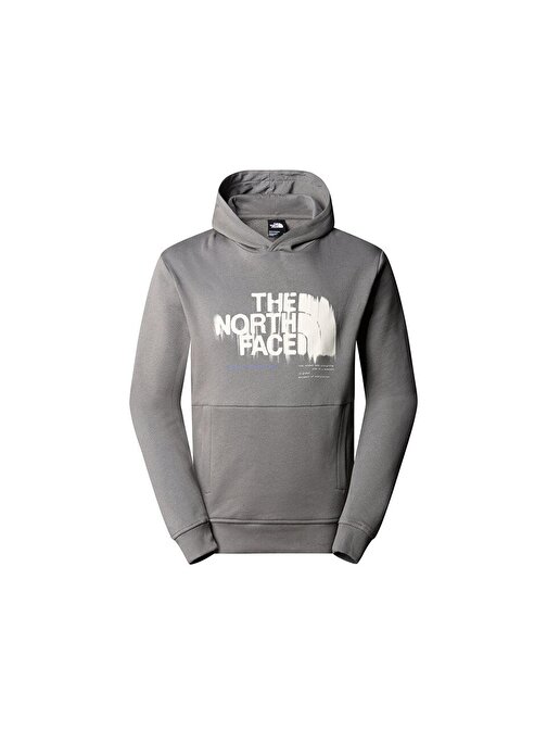The North Face M Graphic Hoodie 3 Erkek Günlük Sweatshirt NF0A87ET0UZ1 Gri