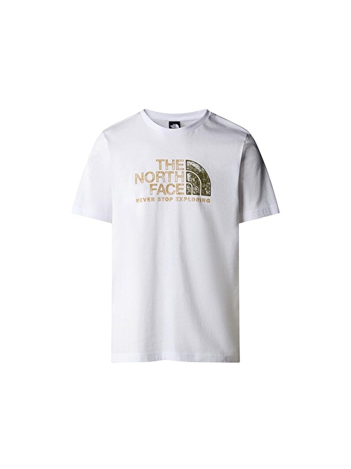 The North Face M S/S Rust 2 Tee Erkek Günlük Tişört NF0A87NWFN41 Beyaz