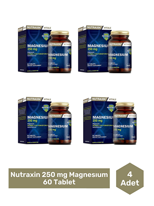 Nutraxin 250 mg Magnesıum 4'lü Paket
