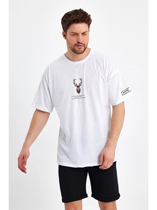 Erkek It Takes Love Baskılı Oversize T-shirt