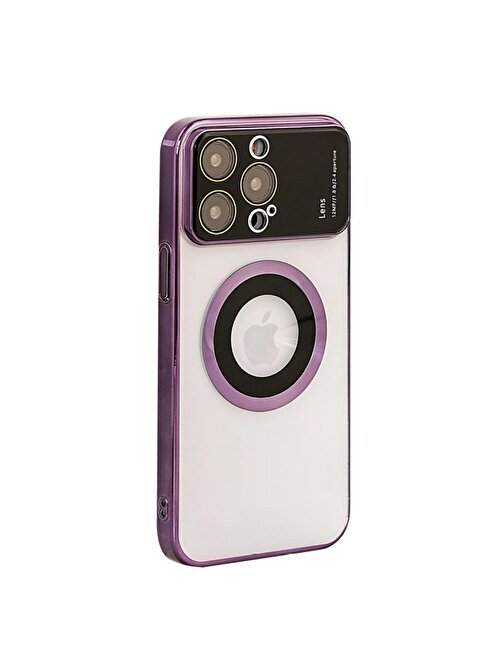 İphone 11 Pro Max Mika Kamera Korumalı Magsafe Telefon Kılıfı Derin Mor