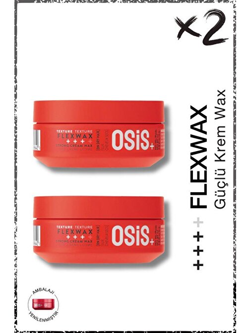 Flexwax Ultra Güçlü Doku Veren Krem Wax 85ml x 2 Adet | Yeniden Şekillendirilebilen Stiller