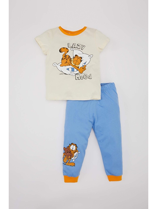 Erkek Bebek Garfield Kısa Kollu Penye Pijama Takımı C1996A524SM