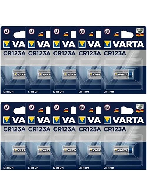 Varta CR123A Profesyonel Lityum Pil 10'lu