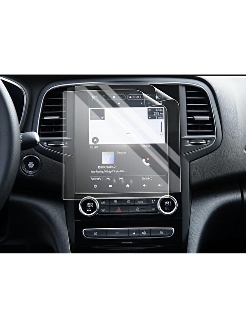 Navimex Tesla Renault Megane 4 9.7 inç Navigasyon ve Dijital Gösterge Panel Uyumlu 9H Nano Ekran Koruyucu