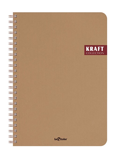 Kraft Ofis Defter Spiralli Kareli Kahve