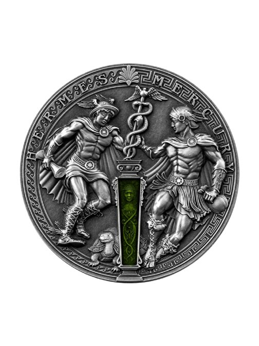Hermes And Mercury 2022 2 Ons 62.20 Gram Gümüş Sikke Coin (999)