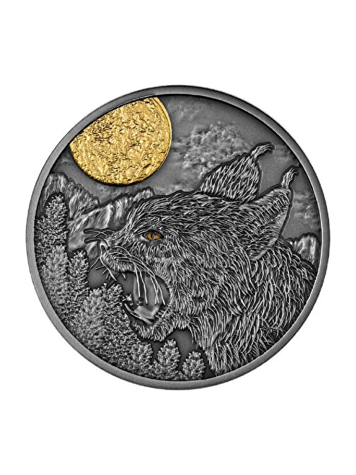 Lynx Night Hunters 2023 17.5 Gram Gümüş Sikke Coin (999)