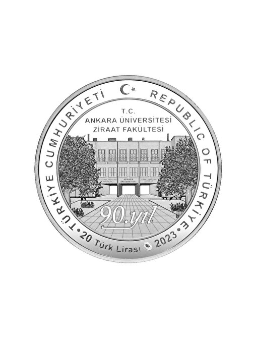 Ankara Üniversitesi 2023 1 Ons 31.10 Gram Gümüş Sikke Coin (925)