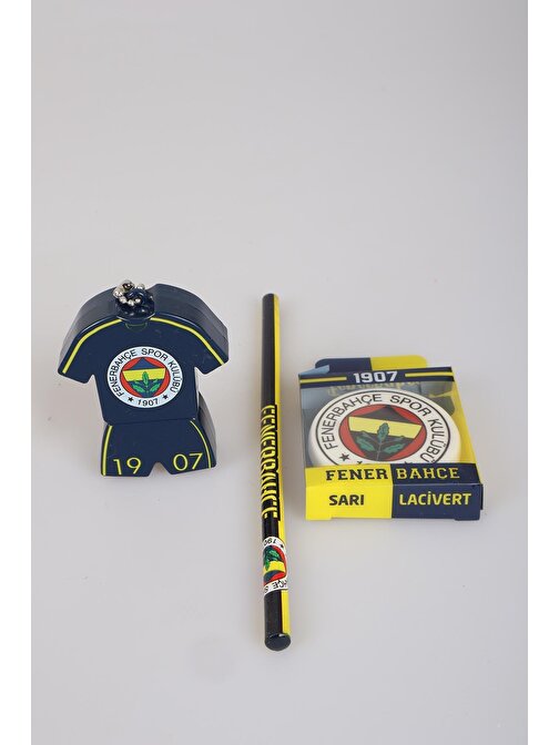 LİSANSLI FENERBAHÇE KURŞUN KALEM, SİLGİ VE FORMA TASARIM KALEMTRAŞ SETİ