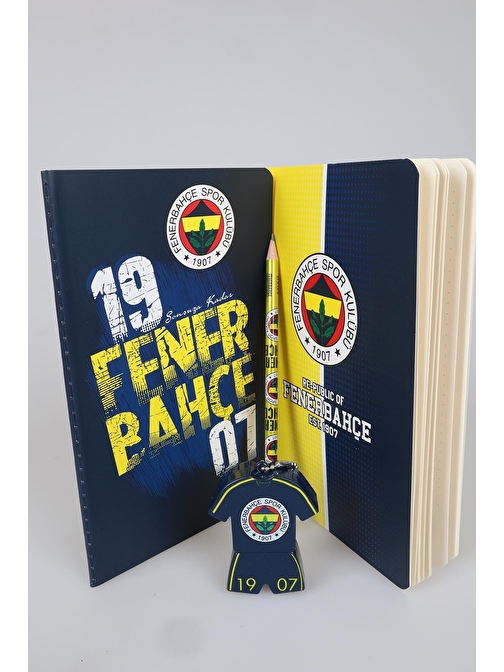 LİSANSLI FENERBAHÇE NOKTALI DEFTER,KURŞUN KALEM VE KALEMTRAŞ SETİ