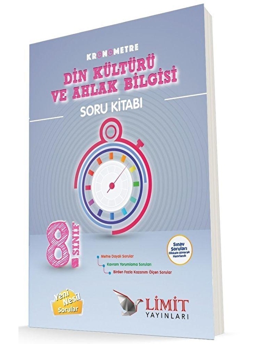 8.Sınıf Kronometre Din Kültürü Ve Ahlak Bilgisi Soru Kitabı Limit Yayınları