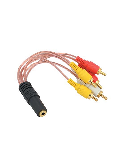 POWERMASTER 3.5 MM STEREO DİŞİ / 6 RCA ERKEK 5+1 KABLO