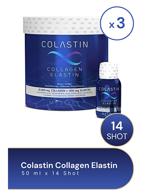 Colastin Collagen Elastin 50 ml x 14 Shot-3 Adet