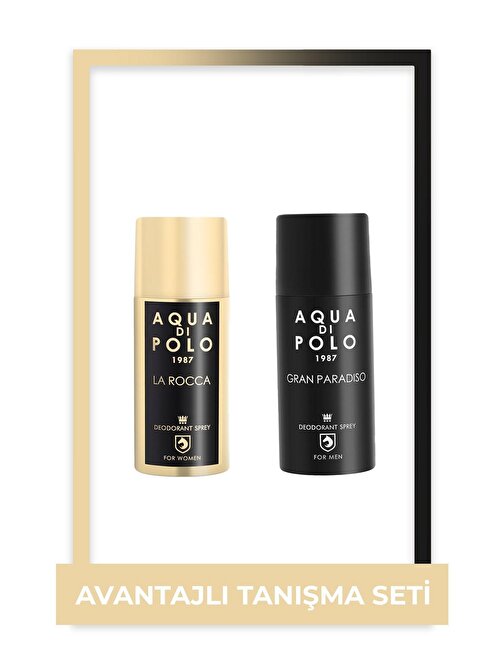 Aqua Di Polo 2'li Parfümlü Deodorant Seti Kadın Ve Erkek 300 Ml Stcc000901
