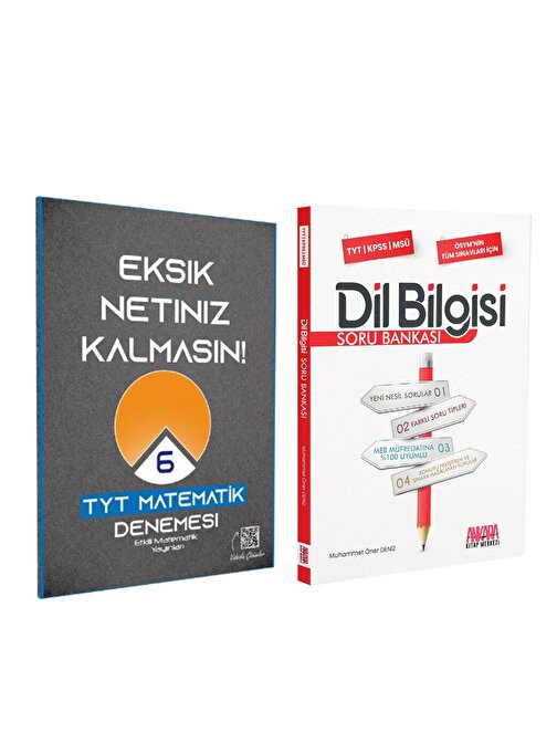 Etkili Matematik TYT Matematik Eksik Netiniz Kalmasın Deneme ve AKM Dil Bilgisi Soru Bankası Seti