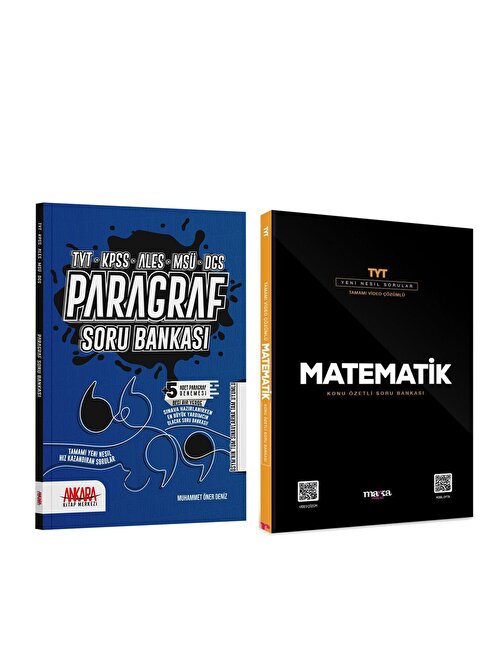 Marka TYT Matematik ve AKM Paragraf Soru Bankası Seti 2 Kitap