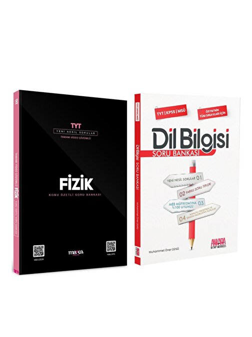 Marka TYT Fizik ve AKM Dil Bilgisi Soru Bankası Seti 2 Kitap