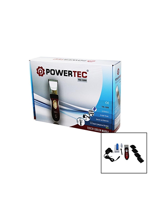 POWERTEC TR-1200 ŞARJLI TRAŞ MAKİNASI YEDEK BATARYALI (3877)