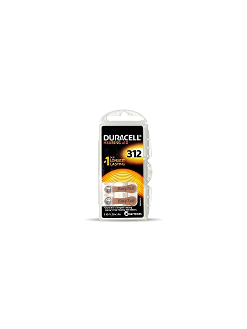 DURACELL 312 İŞİTME CİHAZ KULAK PİLİ 6 PARÇA  KUTU (3877)