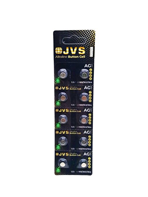 JVS AG1 1.5V LR60 SAAT PİLİ 10LU KART (3877)