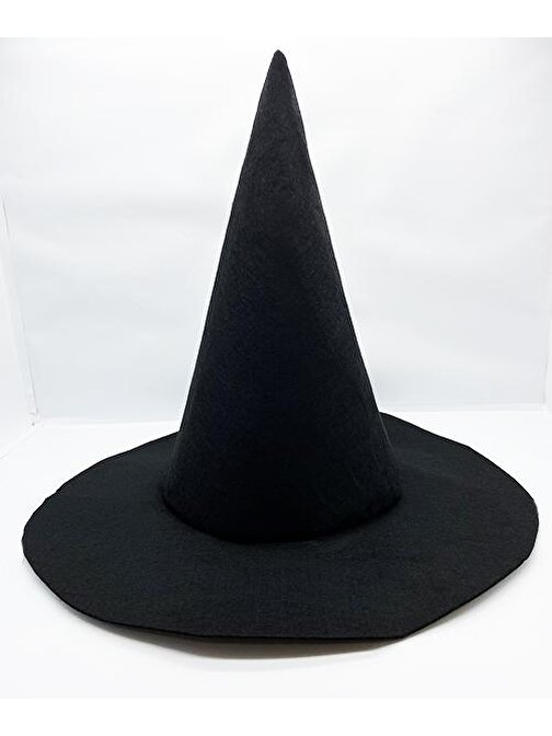 Siyah Renk Keçe Cadı Şapkası 35x38 cm (3877)