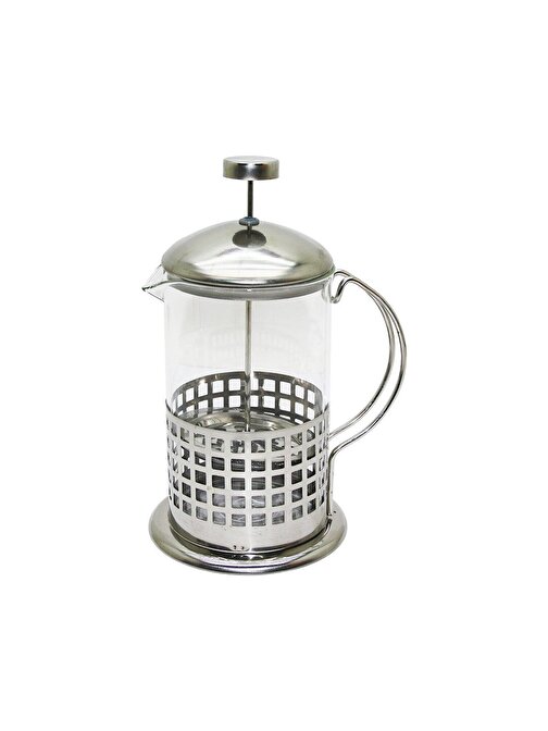 FRENCH PRESS 800ML CAM BİTKİ SÜZGEÇİ METAL KAFES - KAPAK (3877)