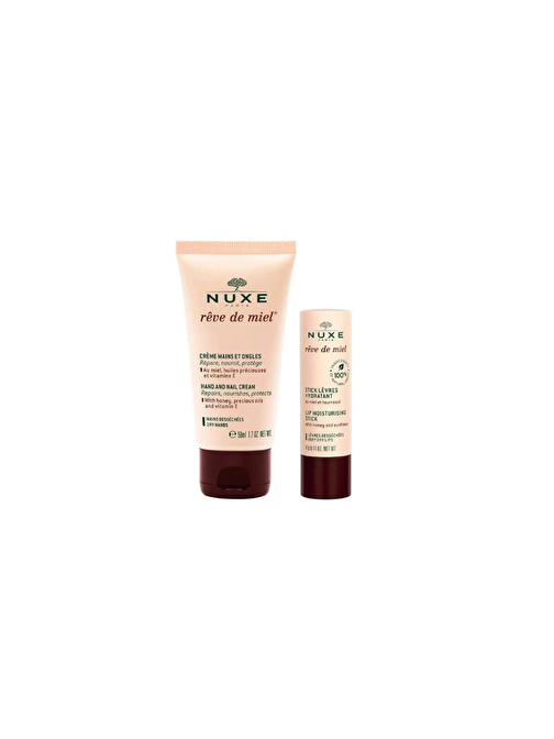 Nuxe Reve De Miel Hand And Nail Cream 30 ml + Lip Stick Dudak Bakımı 4 gr