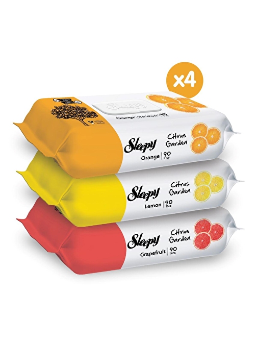 Sleepy Citrus Garden Islak Bebek Havlusu 12x90 (1080 Yaprak)