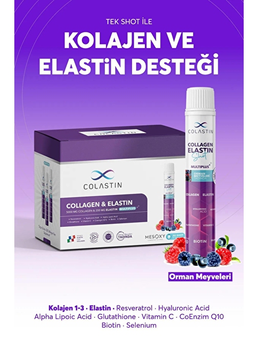 Colastin MultiPlus Kolajen ve Elastin 25 ml x 30 Shot