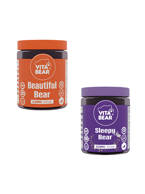 Vita Bear Sleepy Bear 60 Gummy & Beautiful Bear 60 Gummy