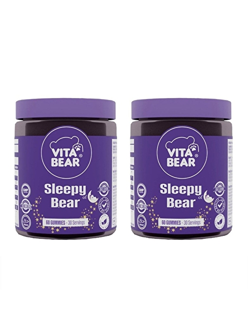 Vita Bear Sleepy Bear Uyku Düzenleyici Vitamin 60 Adet 2'li Paket