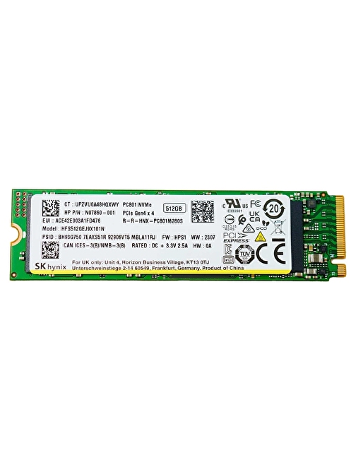 SK Hynix PC801 512GB M.2 2280 NVMe SSD