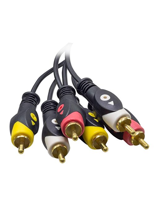 POWERMASTER 3 RCA + 3 RCA 3 METRE 1.KALİTE KABLO