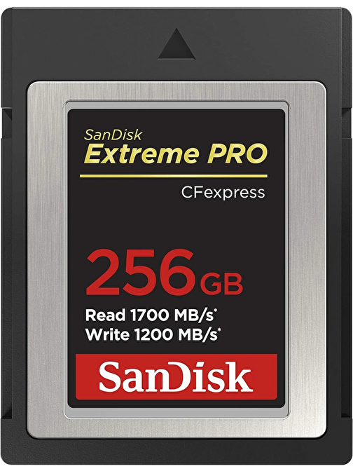 SanDisk Extreme PRO CFexpress 256GB SDCFE-256G-GN4NN 1700MB/s Type B XQD 4K Hafıza Kartı