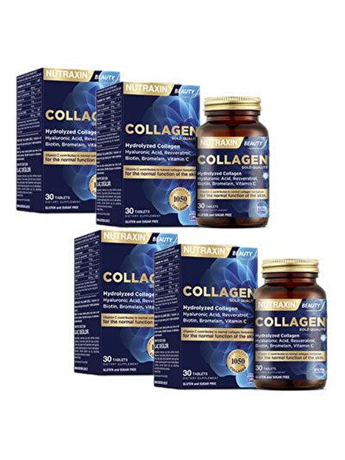 Nutraxin Beauty Gold Collagen 30 Tablet 4'lü Paket