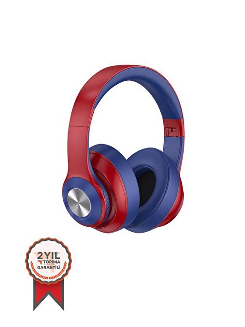 TORİMA SN-85 Kablosuz Kulaklık Bluetooth 5.1 Kırmızı-Mavi
