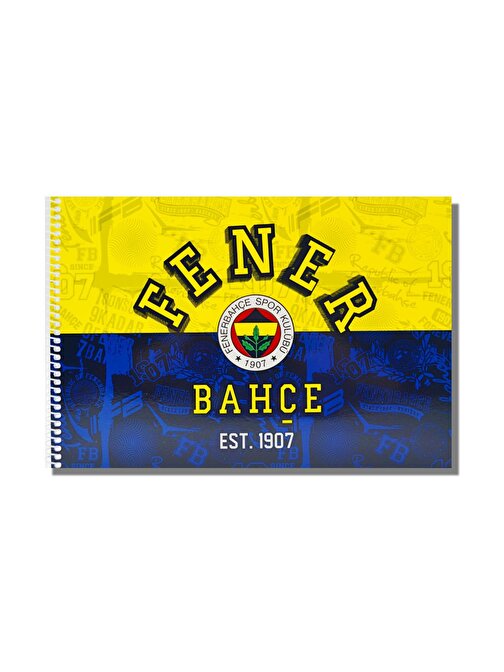 Fenerbahçe 17x24 15 Yaprak Karton Kapak Spiralli Resim Defteri (463636)