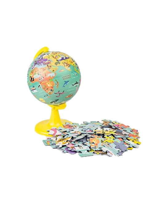 Gürbüz My Wild World Globe 15 Cm Küre+ Puzzle 54 Parça