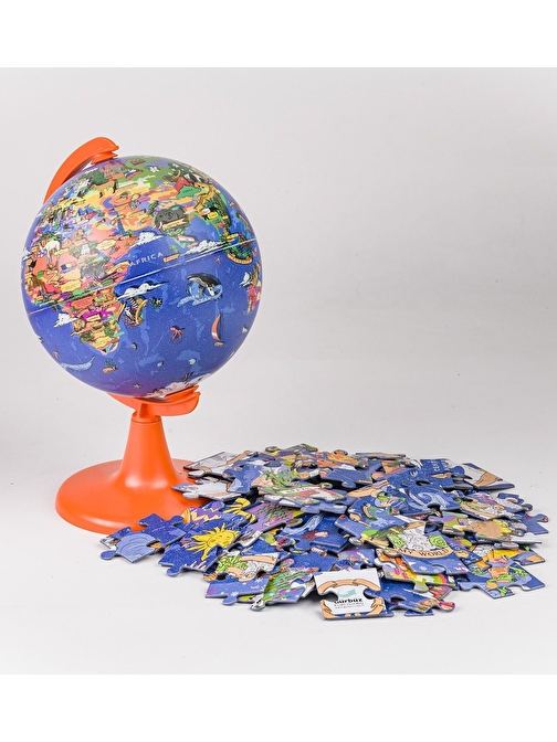 Gürbüz My World Globe 15 Cm Küre+ Puzzle 54 Parça