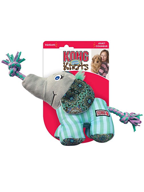 Kong Knots Carnival Elephant Fil Peluş Köpek Oyuncağı M-L