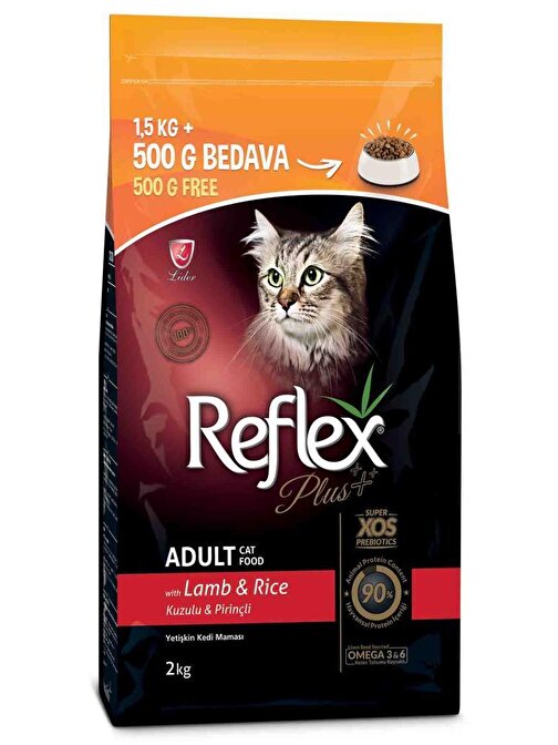 Reflex Plus Kuzulu Yetişkin Kedi Maması 1,5kg+500 Gr